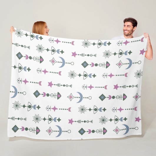 幾何カラフル図形パターン22 フリースブランケット (インサイチュ)