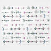 幾何カラフル図形パターン22 フリースブランケット (正面(横))