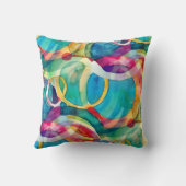 幾何カラフル図形パターン26 クッション (裏面)