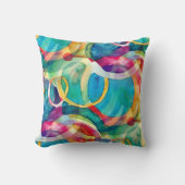 幾何カラフル図形パターン26 クッション (正面)