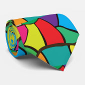 幾何カラフル図形 ネクタイ (ロール)