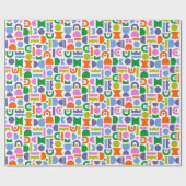 幾何カラフル図形 ラッピングペーパー (フラット)