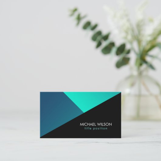 幾何カラフル図形 名刺 (スタンド正面)