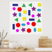 幾何カラフル姿 ポスター (キッチン)