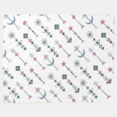 幾何カラフル形状パターン22b フリースブランケット (正面(横))