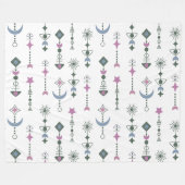 幾何カラフル形状パターン22b フリースブランケット (正面(横))