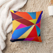 幾何カラフル形状プリント装飾用クッション クッション (ブランケット)