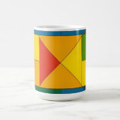 幾何カラフル抽象デザイン コーヒーマグカップ (中央)