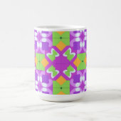 幾何カラフル抽象デザイン コーヒーマグカップ (中央)
