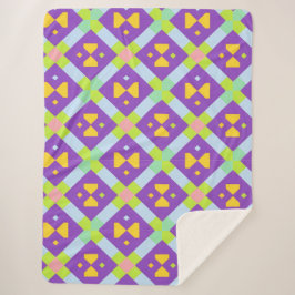 幾何カラフル抽象デザイン シェルパブランケット