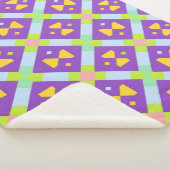 幾何カラフル抽象デザイン シェルパブランケット (3/4)