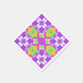 幾何カラフル抽象デザイン スタンダードカクテルナプキン (角)