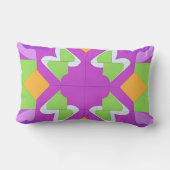 幾何カラフル抽象デザイン ランバークッション (裏面)