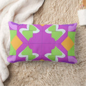 幾何カラフル抽象デザイン ランバークッション (ブランケット)