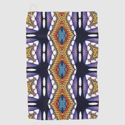 幾何カラフル抽象芸術ゴルフタオル ゴルフタオル (正面)