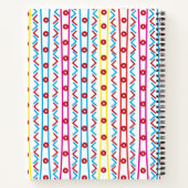 幾何カラフル抽象芸術パタパーソナライズされたーン ノートブック (裏面)