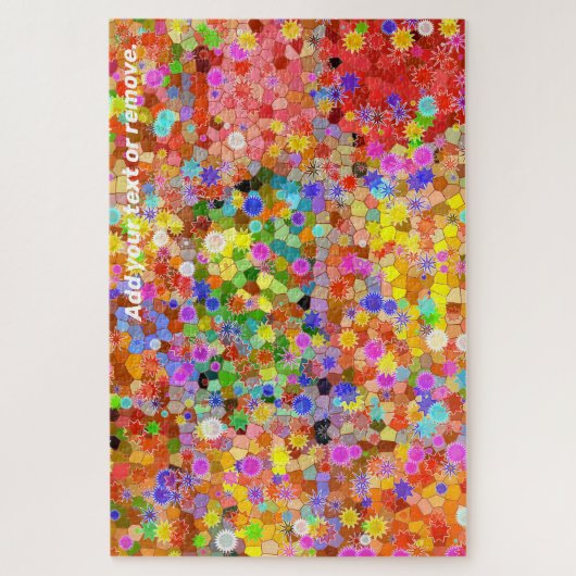 幾何カラフル抽象芸術パターンデザイン ジグソーパズル (縦)