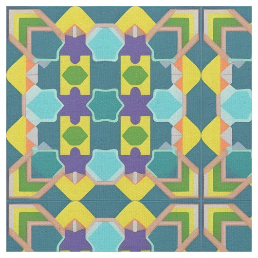 幾何カラフル抽象芸術パターン ファブリック (クローズアップ)