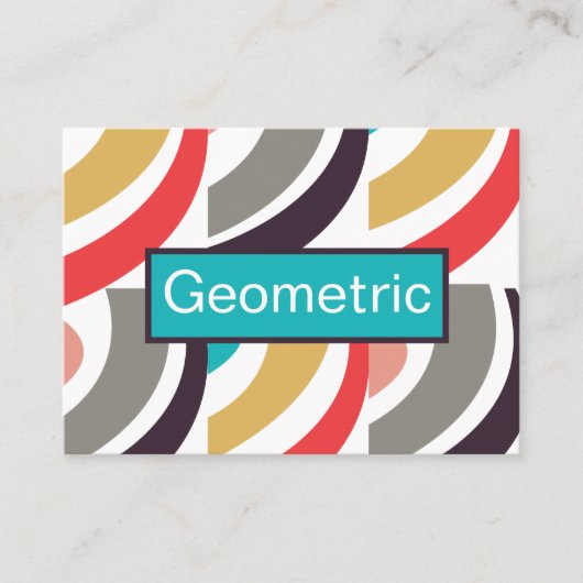 幾何カラフル抽象芸術パターン 名刺 (正面)