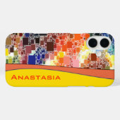 幾何カラフル抽象芸術パーソナライズされた Case-Mate iPhoneケース (裏面 (横))