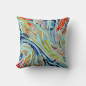 幾何カラフル抽象芸術モザイクアート クッション (正面)