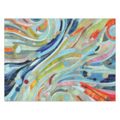 幾何カラフル抽象芸術モザイクアート テーブルクロス (正面(横))