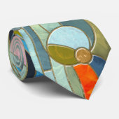 幾何カラフル抽象芸術モザイクアート ネクタイ (ロール)