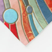 幾何カラフル抽象芸術モザイクアート フリースブランケット (角)