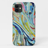 幾何カラフル抽象芸術モザイクアート Case-Mate iPhoneケース (裏面)