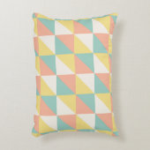 幾何カラフル抽象芸術三角形パターン アクセントクッション (正面(垂直))