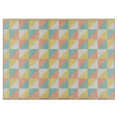 幾何カラフル抽象芸術三角形パターン カッティングボード (正面)