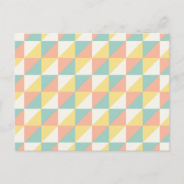 幾何カラフル抽象芸術三角形パターン シーズンポストカード