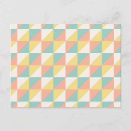 幾何カラフル抽象芸術三角形パターン シーズンポストカード (正面)