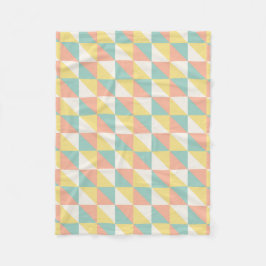 幾何カラフル抽象芸術三角形パターン フリースブランケット