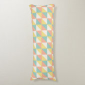 幾何カラフル抽象芸術三角形パターン ボディピロー (正面縦)