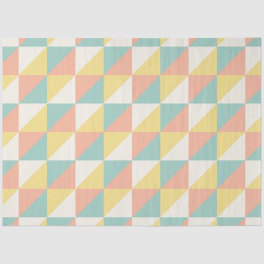 幾何カラフル抽象芸術三角形パターン 薄葉紙 (正面)