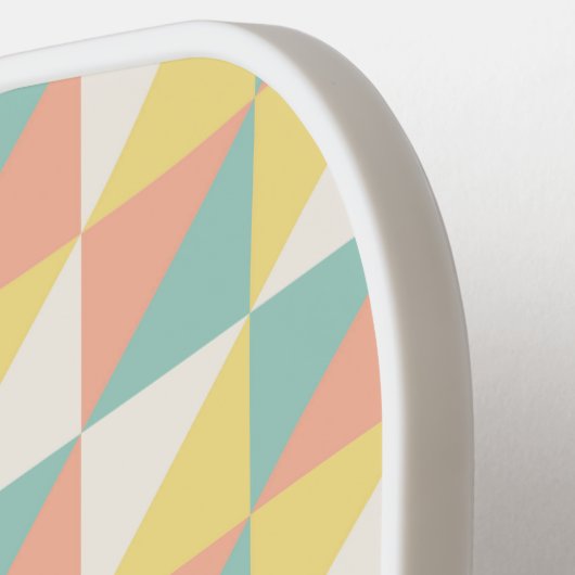 幾何カラフル抽象芸術三角形モダン ピックルボールラケット (左詳細)