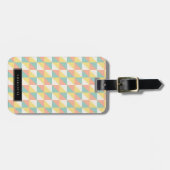 幾何カラフル抽象芸術三角形モダン ラゲッジタグ (正面横)