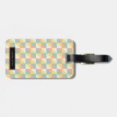 幾何カラフル抽象芸術三角形モダン ラゲッジタグ (裏面横)