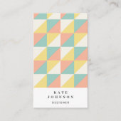 幾何カラフル抽象芸術三角形QRコード 名刺 (正面)