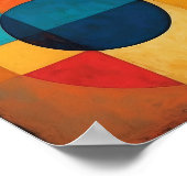 幾何カラフル抽象芸術形モダン状 ポスター (角)