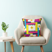 幾何カラフル抽象芸術花柄 クッション (椅子)