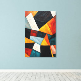 幾何カラフル抽象芸術 キャンバスプリント