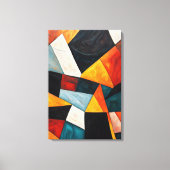 幾何カラフル抽象芸術 キャンバスプリント (正面)