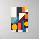 幾何カラフル抽象芸術 キャンバスプリント (正面)