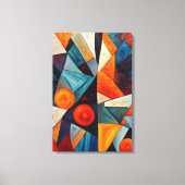 幾何カラフル抽象芸術 キャンバスプリント (正面)