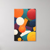 幾何カラフル抽象芸術 キャンバスプリント (正面)