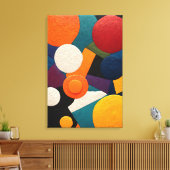 幾何カラフル抽象芸術 キャンバスプリント (インサイチュ (リビング))
