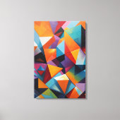 幾何カラフル抽象芸術 キャンバスプリント (正面)