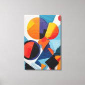 幾何カラフル抽象芸術 キャンバスプリント (正面)